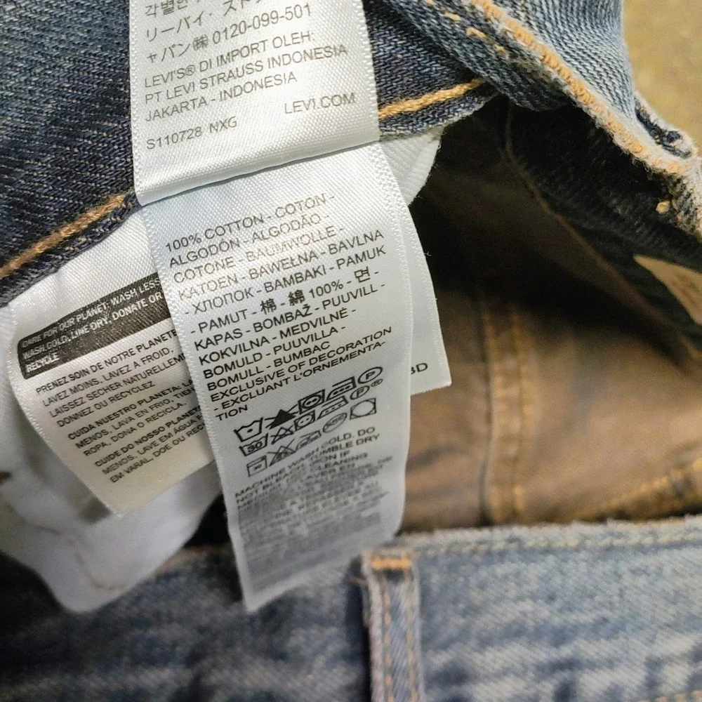 Levi's Premium 578 Baggy Jeans 29x30 Mens Wide Leg Loose Fit Skater Big E Denim